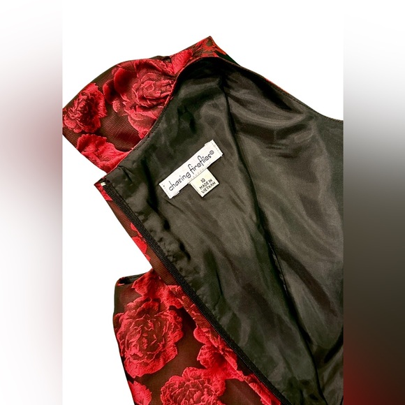 Chasing Fireflies Black & Red Floral Dress, 10 - Picture 4 of 4